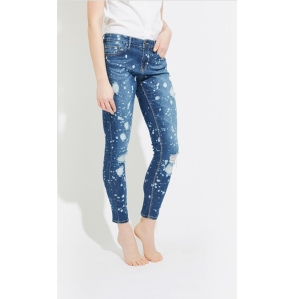 Waven Freya Classic Skinny Paint Splatter Jeans